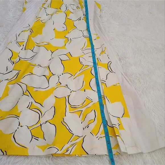 Diane Von Furstenberg Samantha Eden Garden Butter Yellow Floral Dress